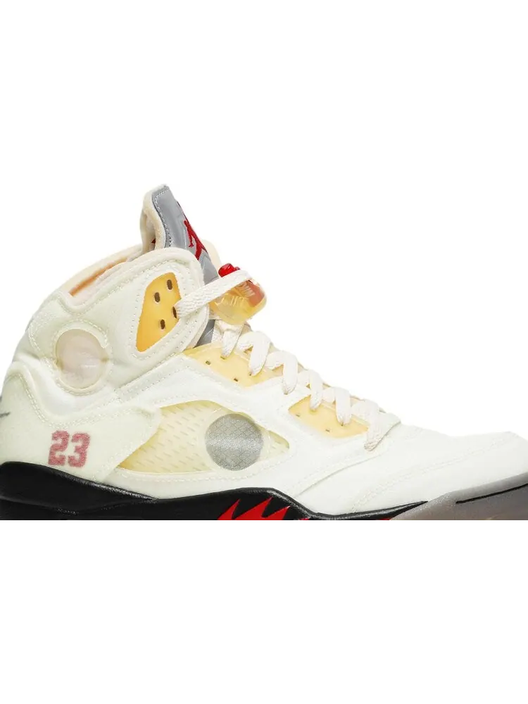 Кроссовки Off-White x Air Jordan 5 SP Sail — изображение 2 из 8, бежевый