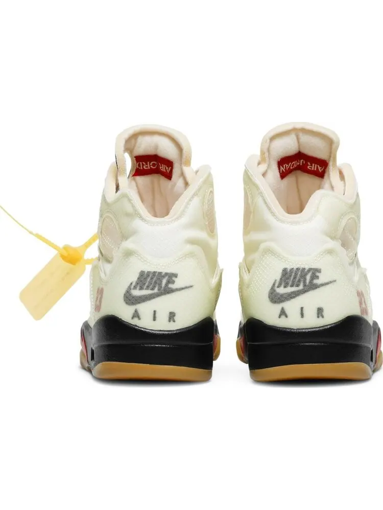 Кроссовки Off-White x Air Jordan 5 SP Sail — изображение 6 из 8, бежевый