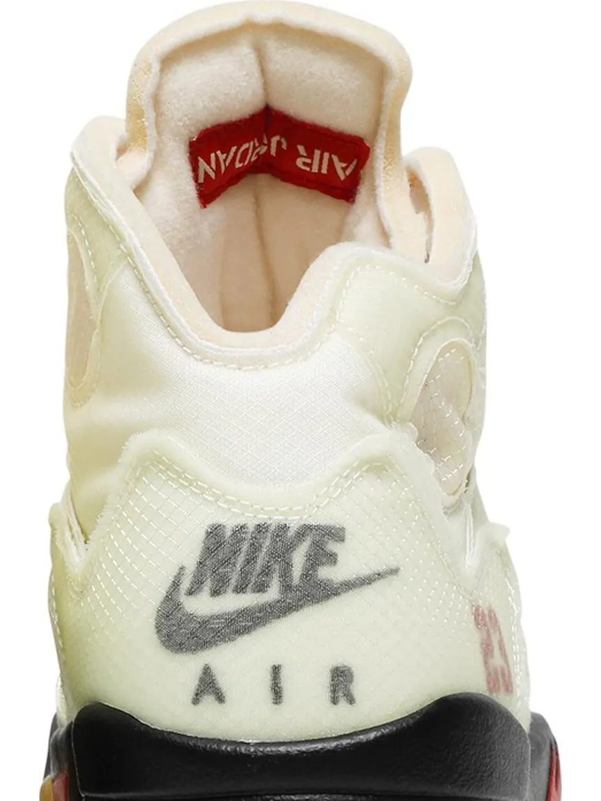 Кроссовки Off-White x Air Jordan 5 SP Sail — изображение 7 из 8, бежевый