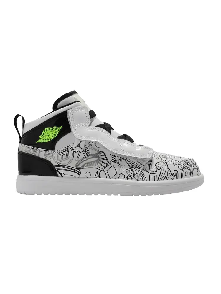 Кроссовки Air Jordan 1 Mid ALT SE PS, DIY — изображение 1 из 1, белый