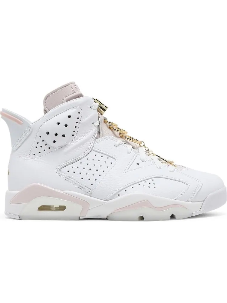 Кроссовки Wmns Air Jordan 6 Retro Gold Hoops — изображение 1 из 8, белый