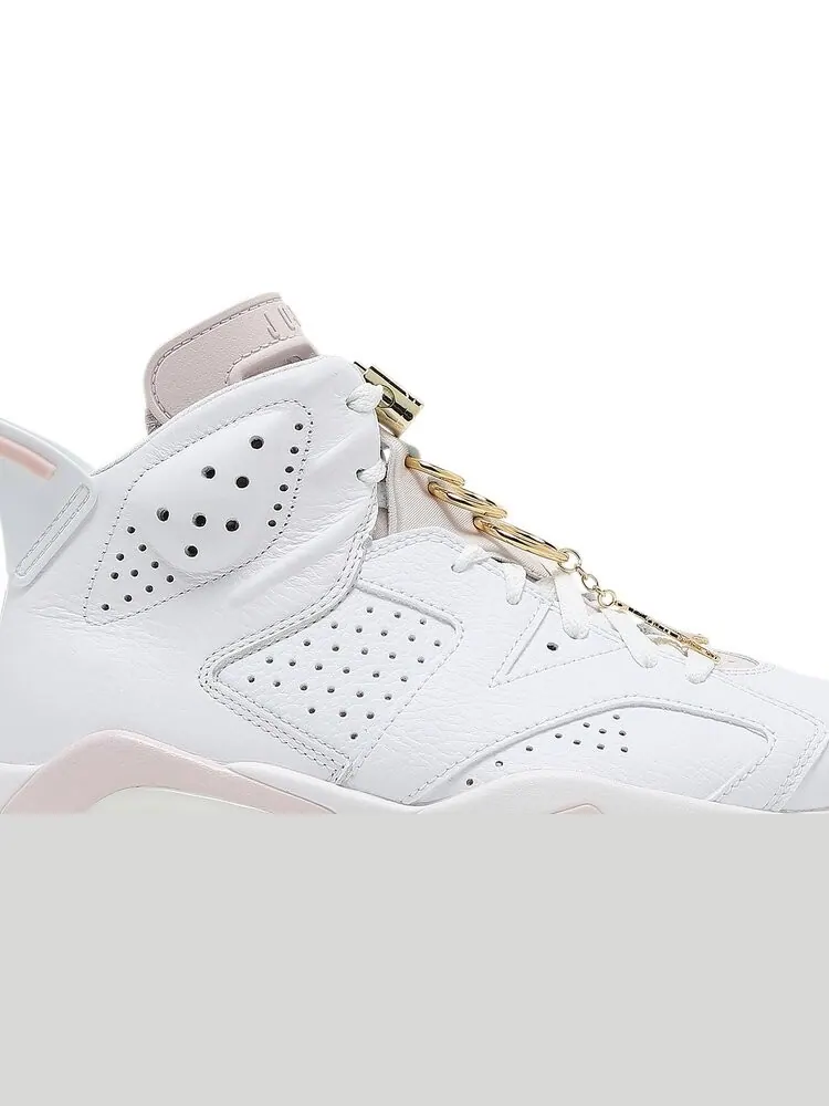 Кроссовки Wmns Air Jordan 6 Retro Gold Hoops — изображение 2 из 8, белый