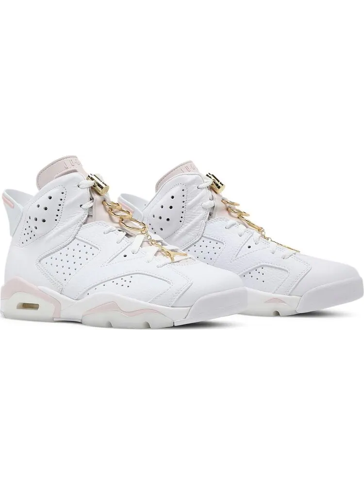 Кроссовки Wmns Air Jordan 6 Retro Gold Hoops — изображение 8 из 8, белый