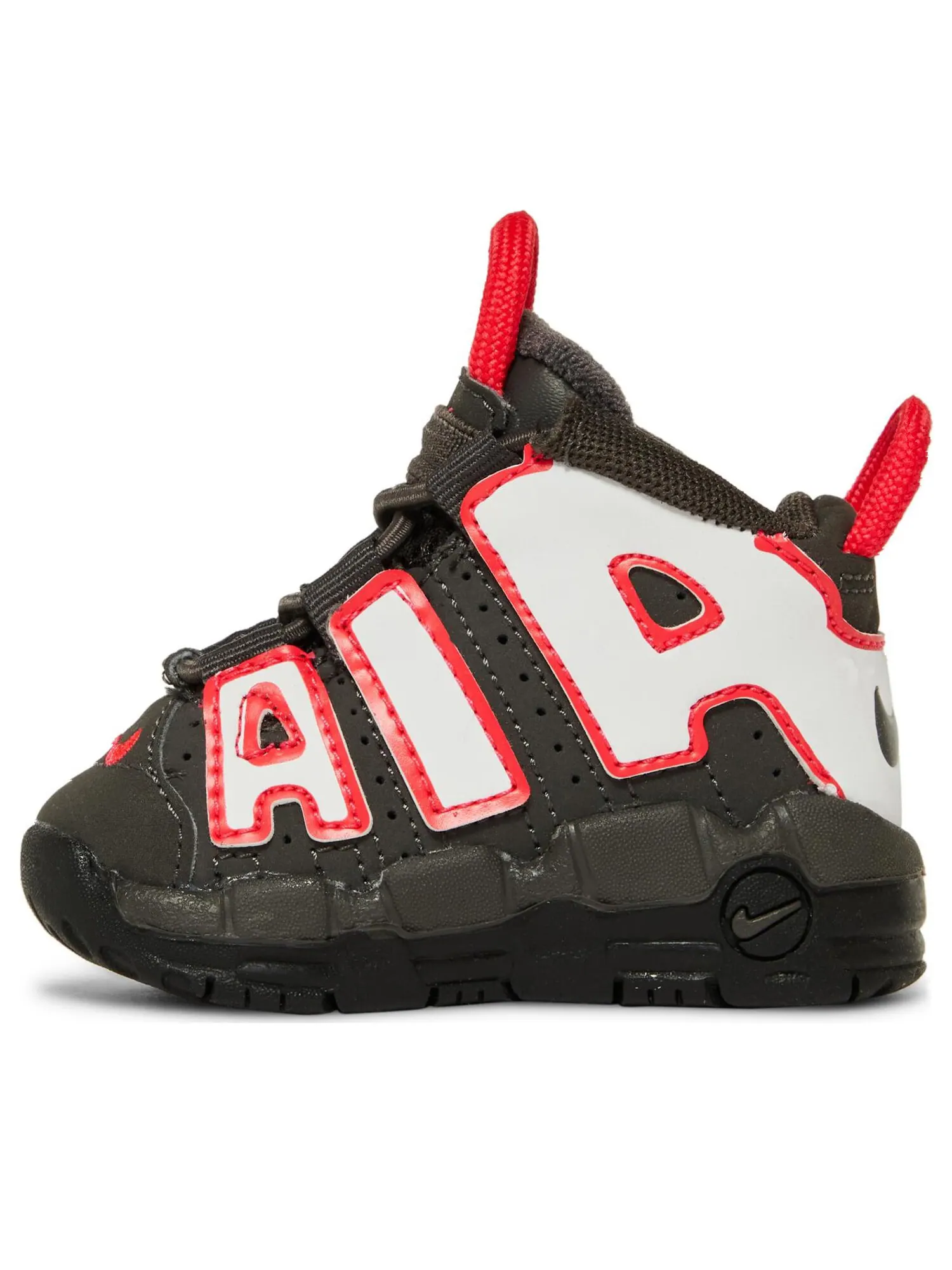 Кроссовки Nike Air More Uptempo TD 'Medium Ash Siren Red White' — изображение 3 из 7, черный