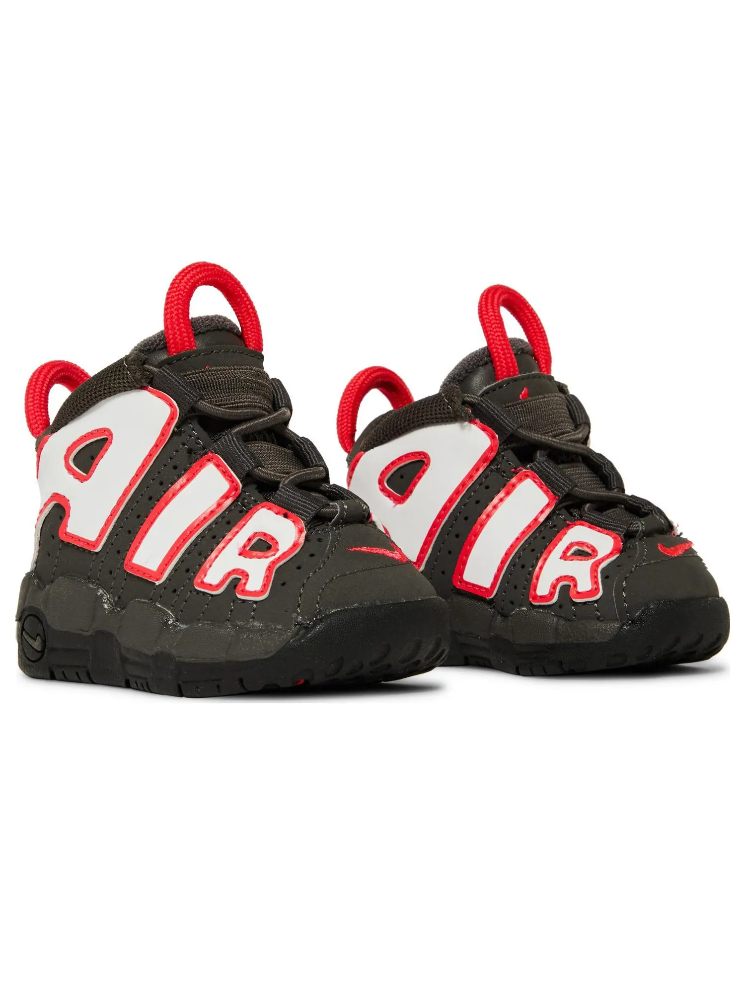 Кроссовки Nike Air More Uptempo TD 'Medium Ash Siren Red White' — изображение 7 из 7, черный