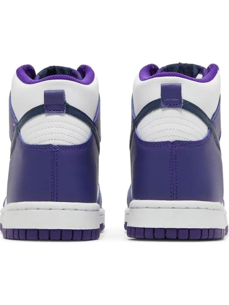 Кроссовки Nike Dunk High GS 'White Midnight Navy' — изображение 6 из 8, фиолетовый