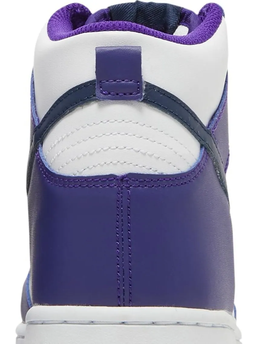 Кроссовки Nike Dunk High GS 'White Midnight Navy' — изображение 7 из 8, фиолетовый