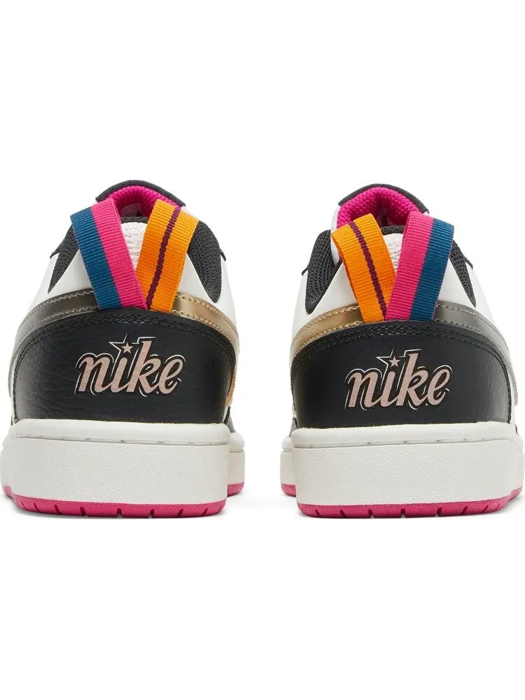 Кроссовки Nike Court Borough Low 2 SE GS 'Summit White Pink Prime' — изображение 6 из 8, белый