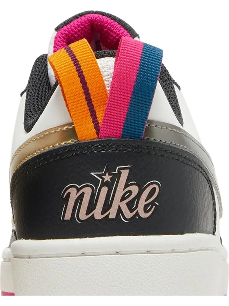 Кроссовки Nike Court Borough Low 2 SE GS 'Summit White Pink Prime' — изображение 7 из 8, белый