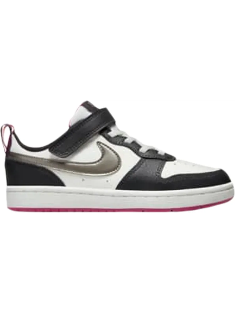 Кроссовки Nike Court Borough Low 2 SE PS 'White Pink Prime Metallic Pewter' — изображение 1 из 1, белый