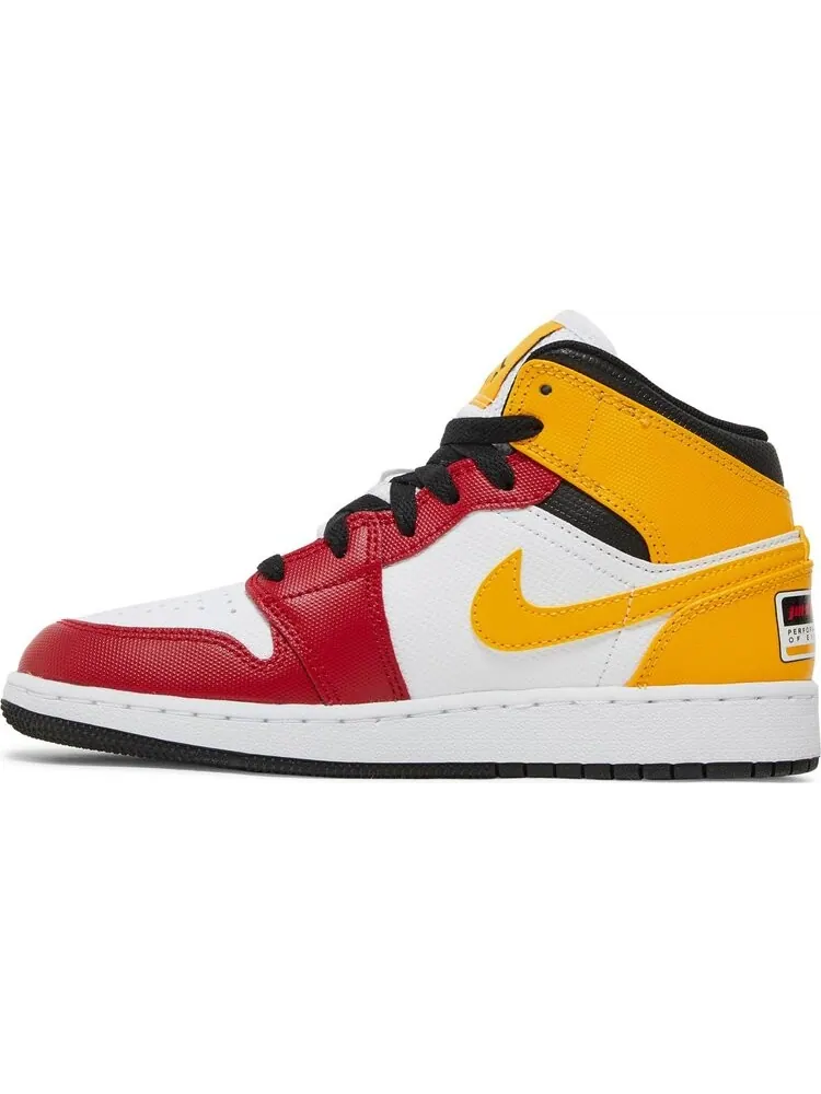 Кроссовки Air Jordan 1 Mid SE GS Motorsport — изображение 3 из 8, белый