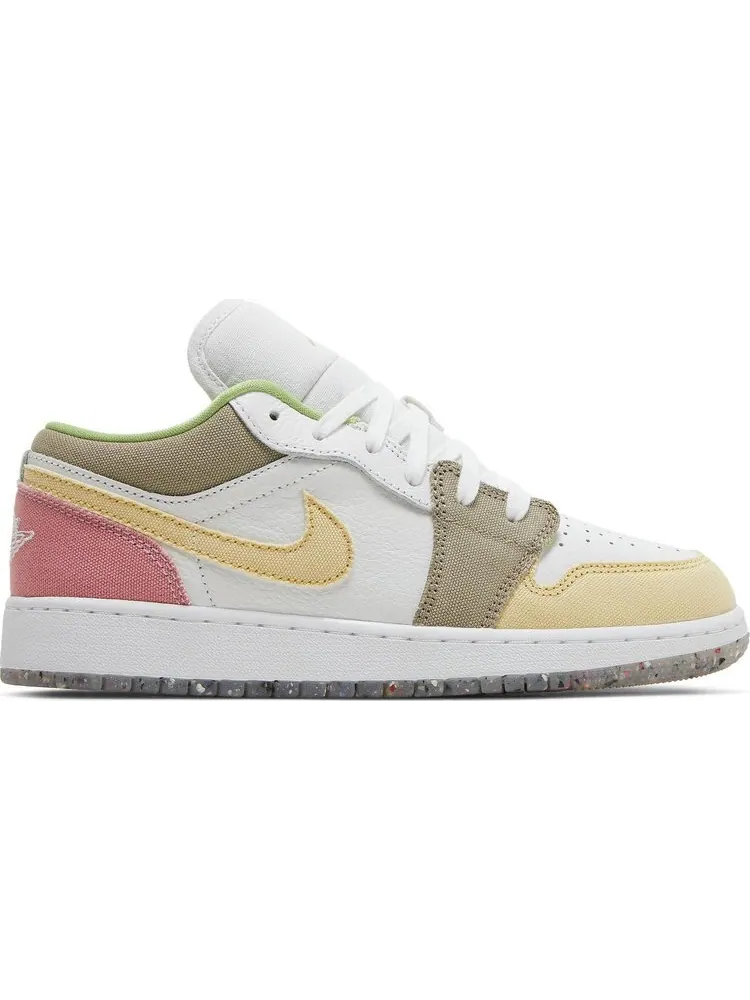 Кроссовки Air Jordan 1 Low SE GS Pastel Grind — изображение 1 из 8, белый