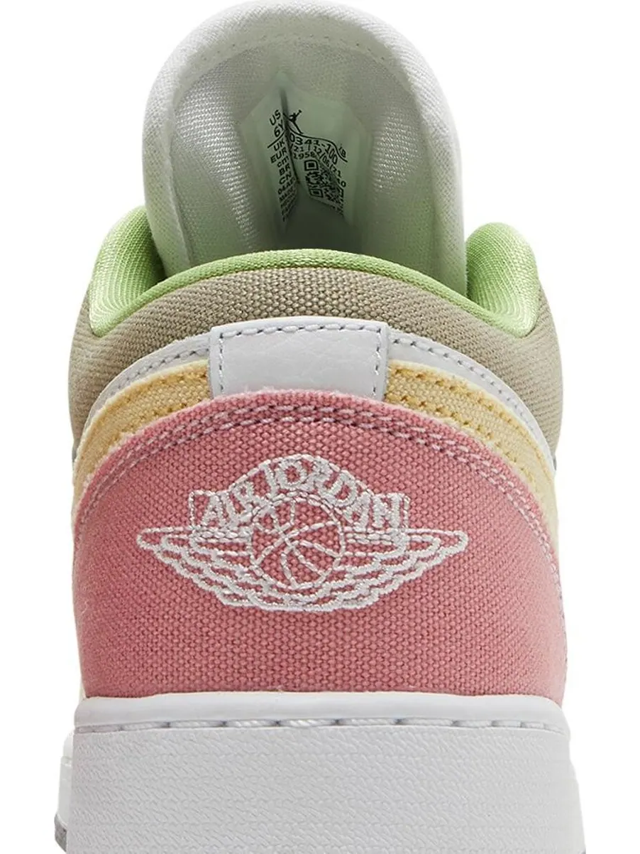 Кроссовки Air Jordan 1 Low SE GS Pastel Grind — изображение 7 из 8, белый