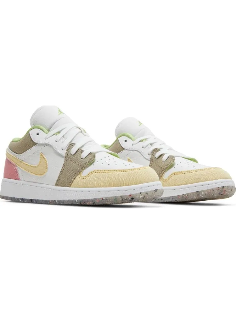 Кроссовки Air Jordan 1 Low SE GS Pastel Grind — изображение 8 из 8, белый