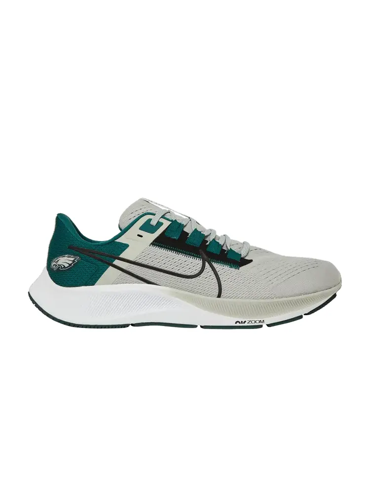 Кроссовки Nike NFL x Air Zoom Pegasus 38 'Philadelphia Eagles' — изображение 1 из 9, серебристый/черный