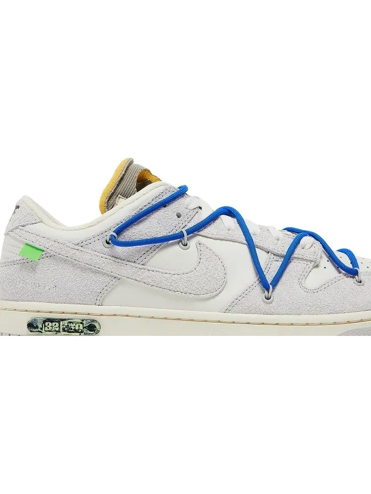Кроссовки Nike Off-White x Dunk Low 'Lot 32 of 50' — изображение 2 из 8, белый