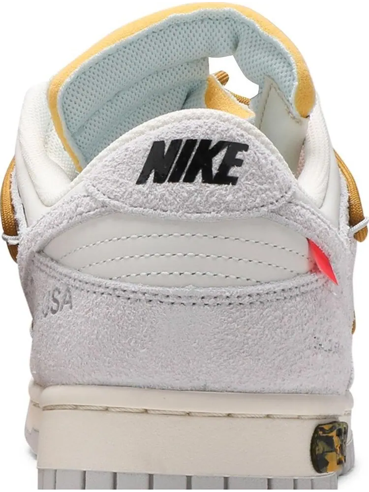 Кроссовки Nike Off-White x Dunk Low 'Lot 37 of 50' — изображение 7 из 8, белый