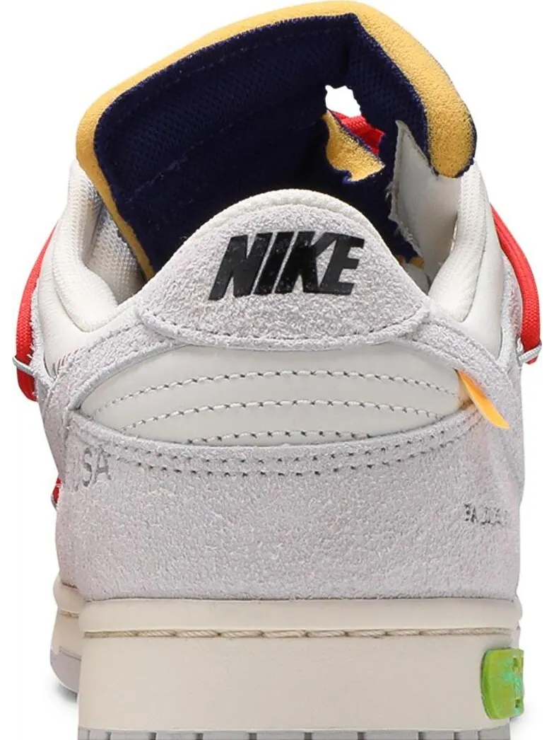 Кроссовки Nike Off-White x Dunk Low 'Lot 13 of 50' — изображение 7 из 8, белый