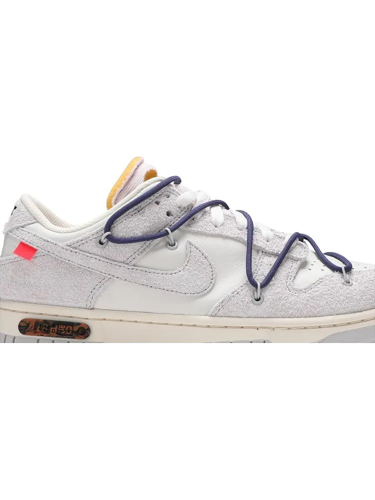 Кроссовки Nike Off-White x Dunk Low 'Lot 18 of 50' — изображение 2 из 8, белый