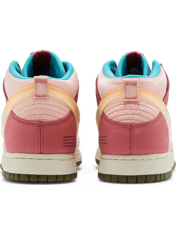 Кроссовки Nike Social Status x Dunk Mid 'Strawberry Milk' — изображение 6 из 8, розовый