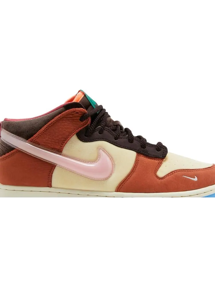 Кроссовки Nike Social Status x Dunk Mid 'Chocolate Milk' — изображение 2 из 8, коричневый