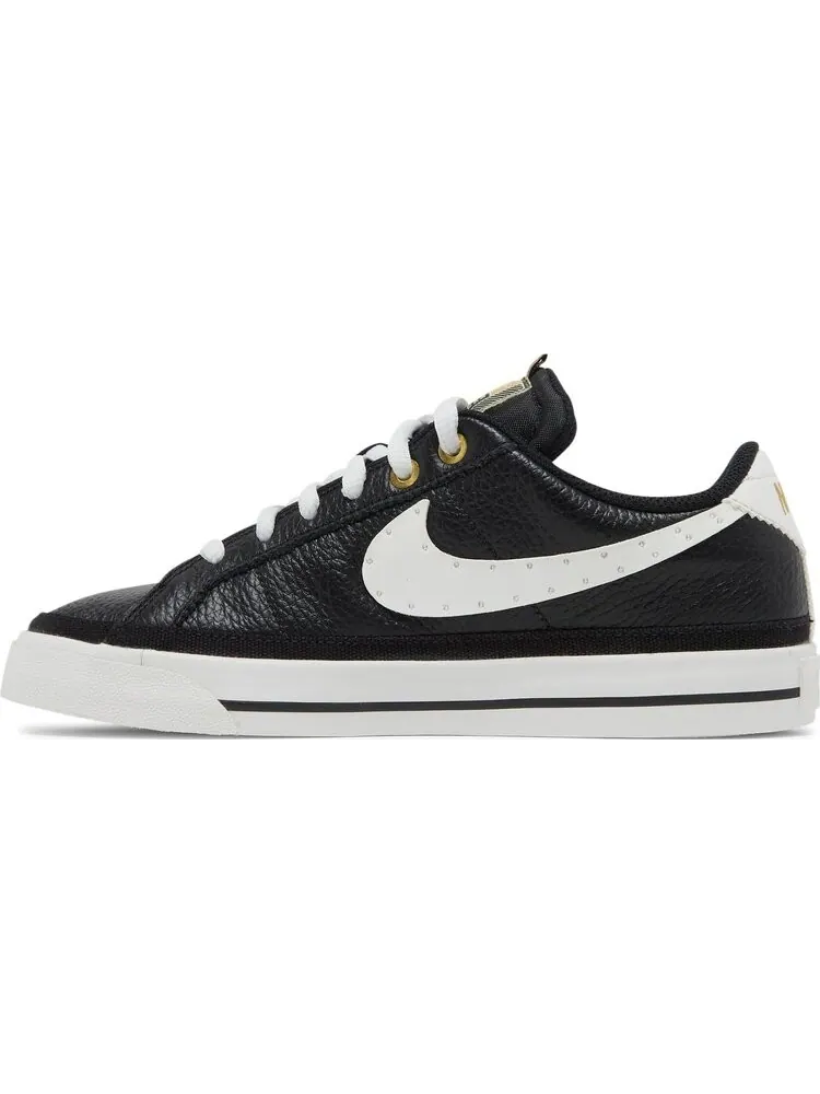 Кроссовки Nike Serena Williams Design Crew x Wmns Court Legacy 'Black Metallic Gold' — изображение 3 из 8, черный