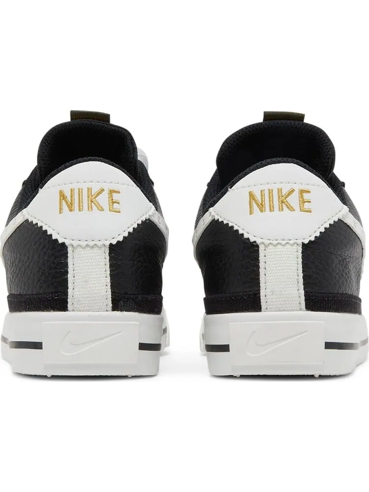 Кроссовки Nike Serena Williams Design Crew x Wmns Court Legacy 'Black Metallic Gold' — изображение 6 из 8, черный