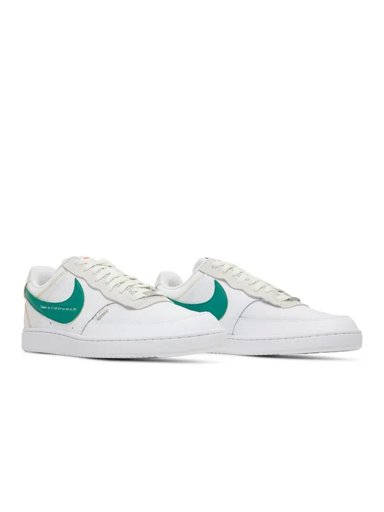 Кроссовки Nike Court Vision Low Premium 'First Use - White Green Noise' — изображение 9 из 9, белый/зеленый/белый