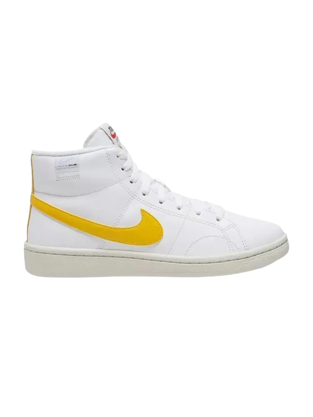 Кроссовки Nike Wmns Court Royale 2 Mid — изображение 1 из 1, белый/золотистый