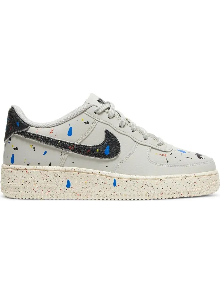 Кроссовки Nike Air Force 1 LV8 3 GS 'Paint Splatter - Light Bone' — изображение 1 из 8, белый