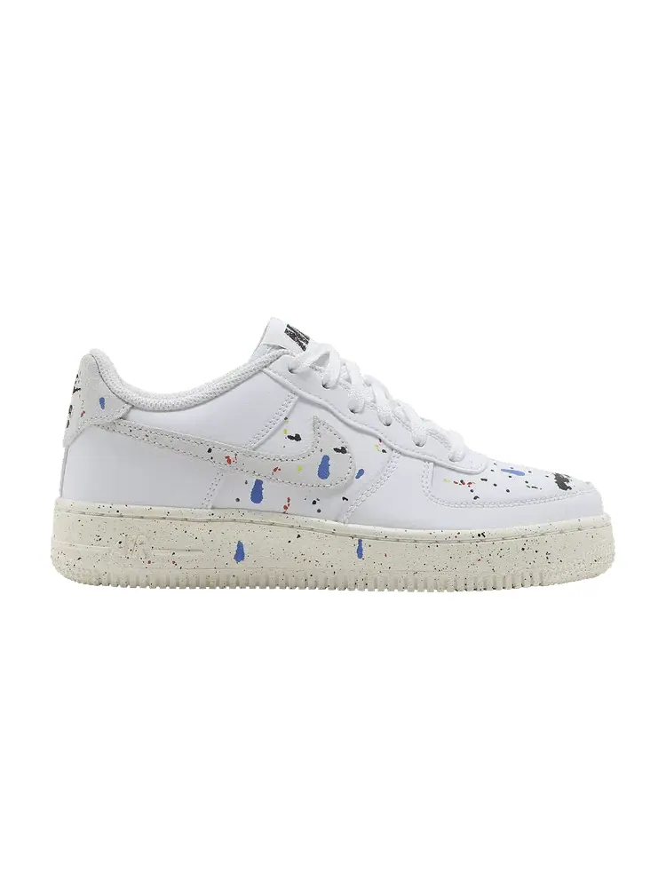 Кроссовки Nike Air Force 1 LV8 3 GS 'Paint Splatter - White' — изображение 1 из 9, белый//белый/белый