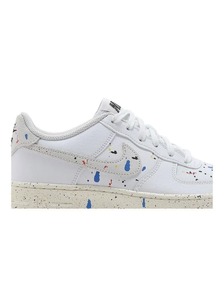Кроссовки Nike Air Force 1 LV8 3 GS 'Paint Splatter - White' — изображение 3 из 9, белый//белый/белый