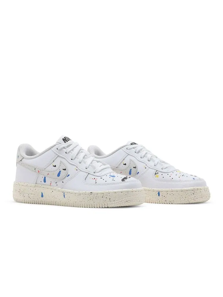 Кроссовки Nike Air Force 1 LV8 3 GS 'Paint Splatter - White' — изображение 9 из 9, белый//белый/белый