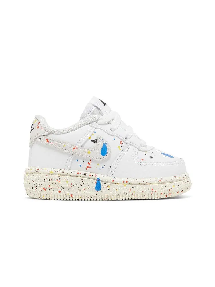 Кроссовки Nike Force 1 LV8 3 TD 'Paint Splatter - White' — изображение 2 из 9, белый//белый/белый