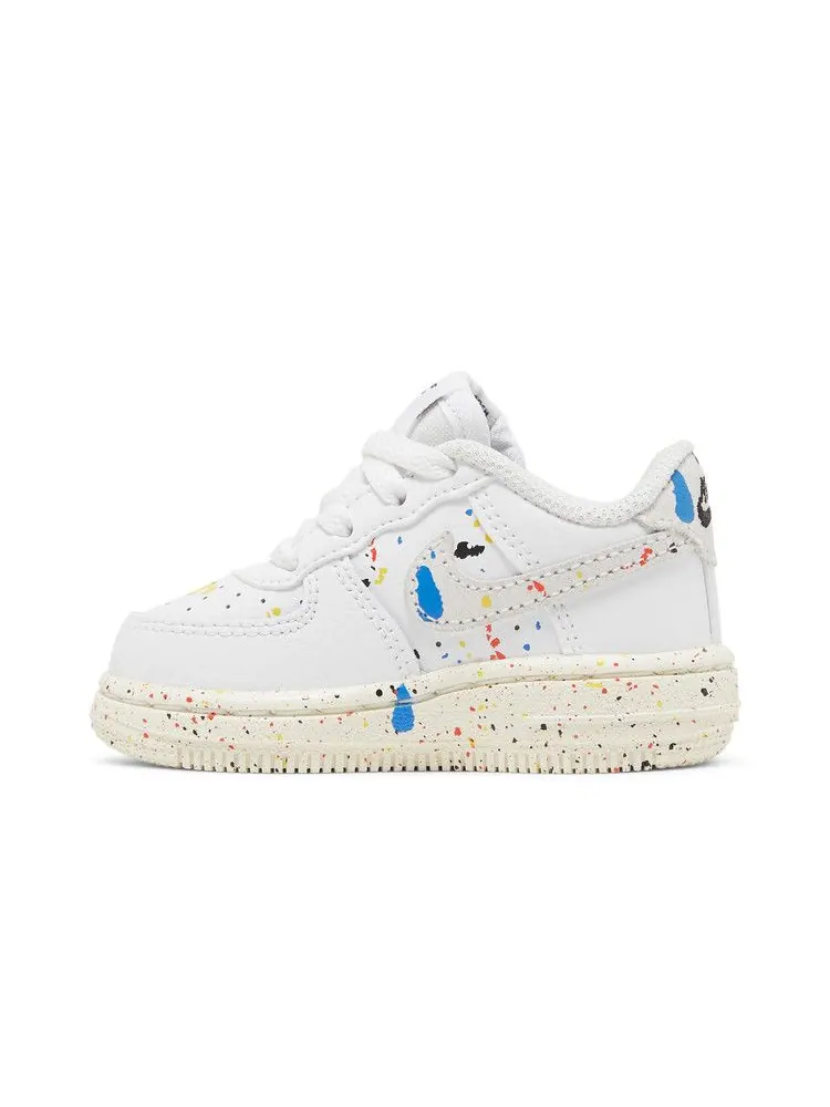 Кроссовки Nike Force 1 LV8 3 TD 'Paint Splatter - White' — изображение 4 из 9, белый//белый/белый