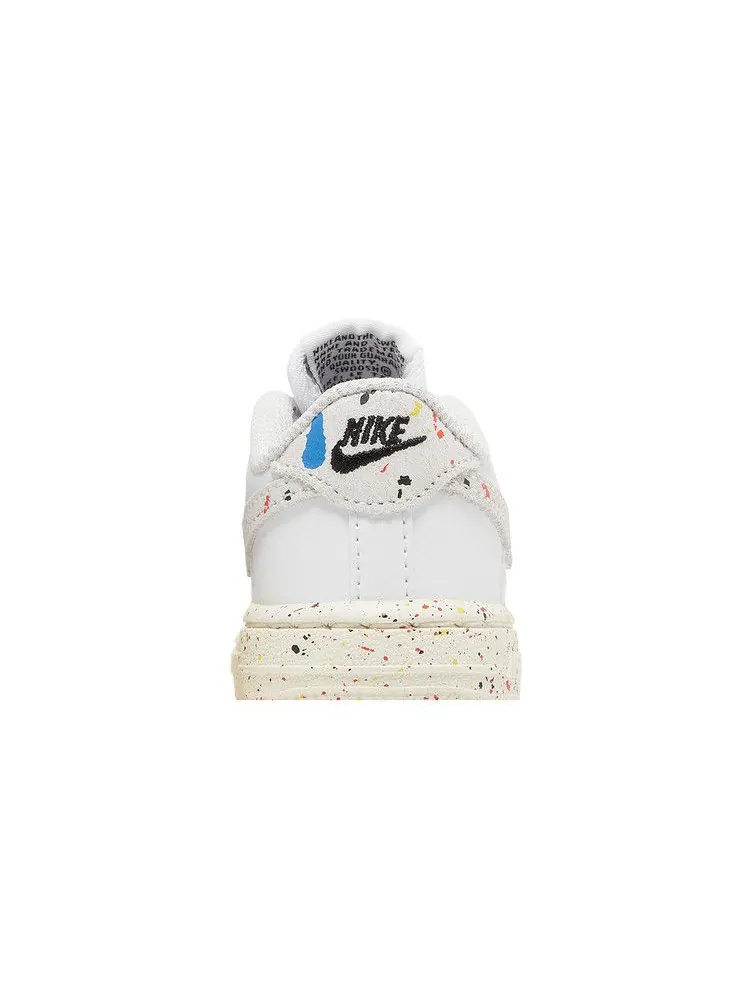 Кроссовки Nike Force 1 LV8 3 TD 'Paint Splatter - White' — изображение 8 из 9, белый//белый/белый