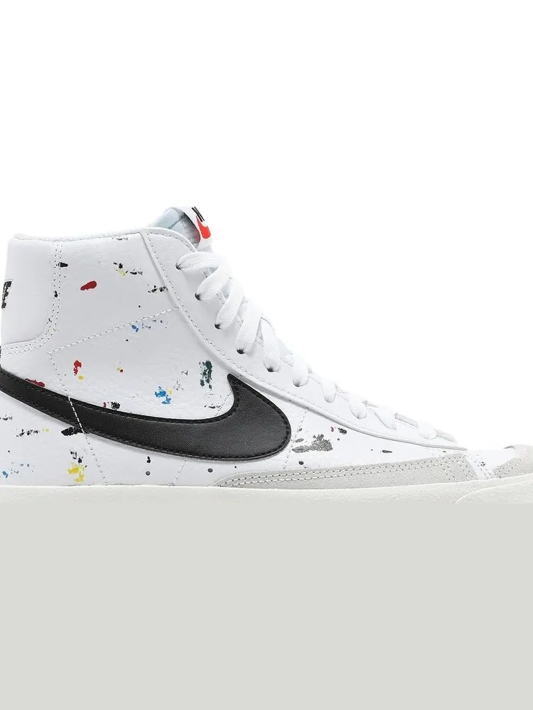 Кроссовки Nike Blazer Mid '77 GS 'Paint Splatter' — изображение 2 из 8, белый