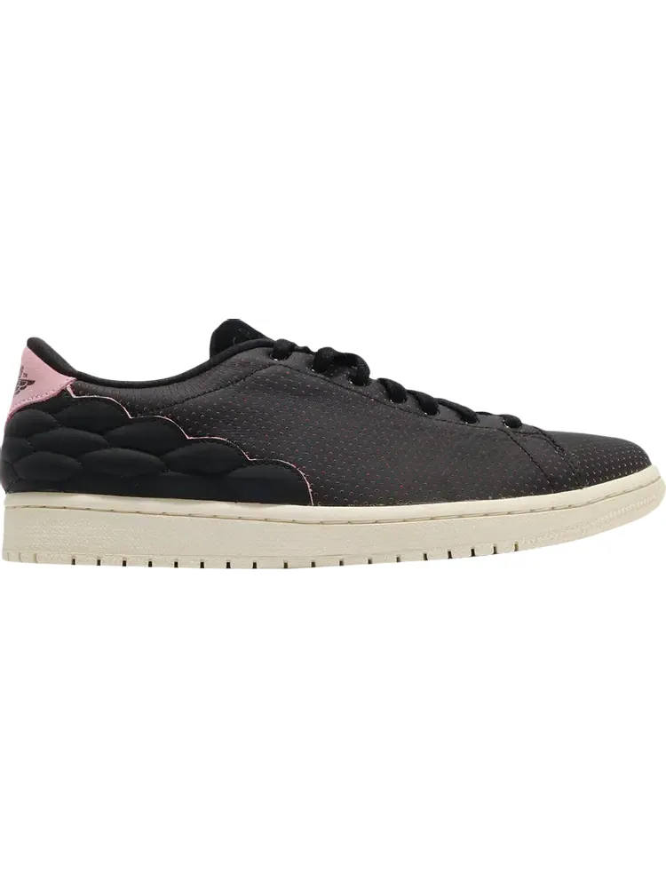 Кроссовки Air Jordan 1 Centre Court Perforated Black Pink — изображение 1 из 1, черный