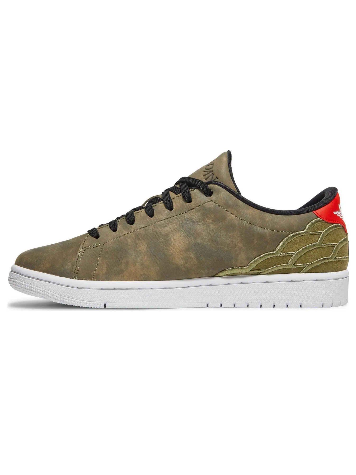 Кроссовки Air Jordan 1 Centre Court 'Oil Green' — изображение 3 из 8, зеленый