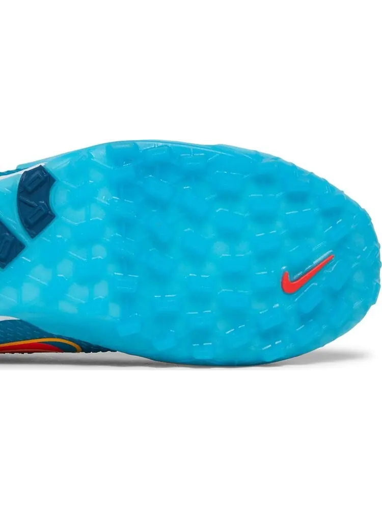 Кроссовки Nike Mercurial Air Zoom Vapor 14 Pro TF 'Chlorine Blue Laser Orange' — изображение 5 из 8, синий