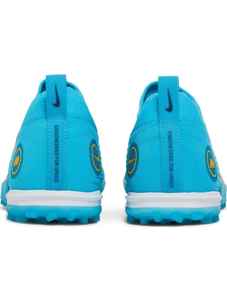 Кроссовки Nike Mercurial Air Zoom Vapor 14 Pro TF 'Chlorine Blue Laser Orange' — изображение 6 из 8, синий