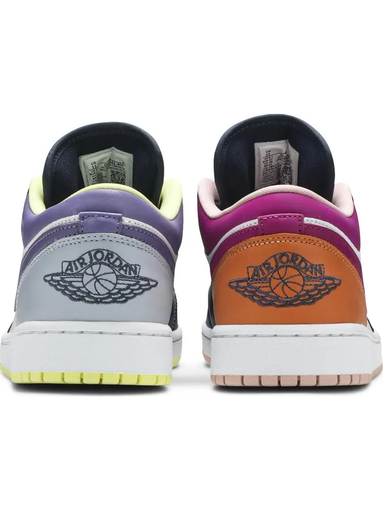 Кроссовки Wmns Air Jordan 1 Low SE Mismatched - Purple Magenta — изображение 6 из 8, мульти