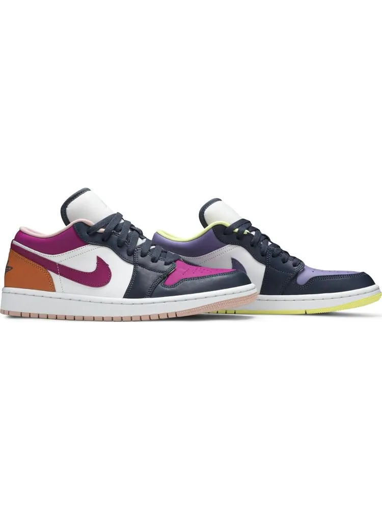 Кроссовки Wmns Air Jordan 1 Low SE Mismatched - Purple Magenta — изображение 8 из 8, мульти