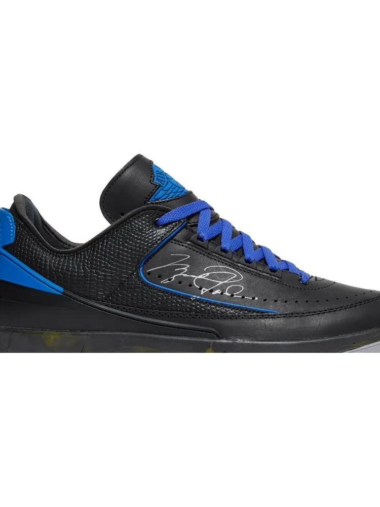 Кроссовки Off-White x Air Jordan 2 Retro Low SP Black Varsity Royal — изображение 2 из 11, черный
