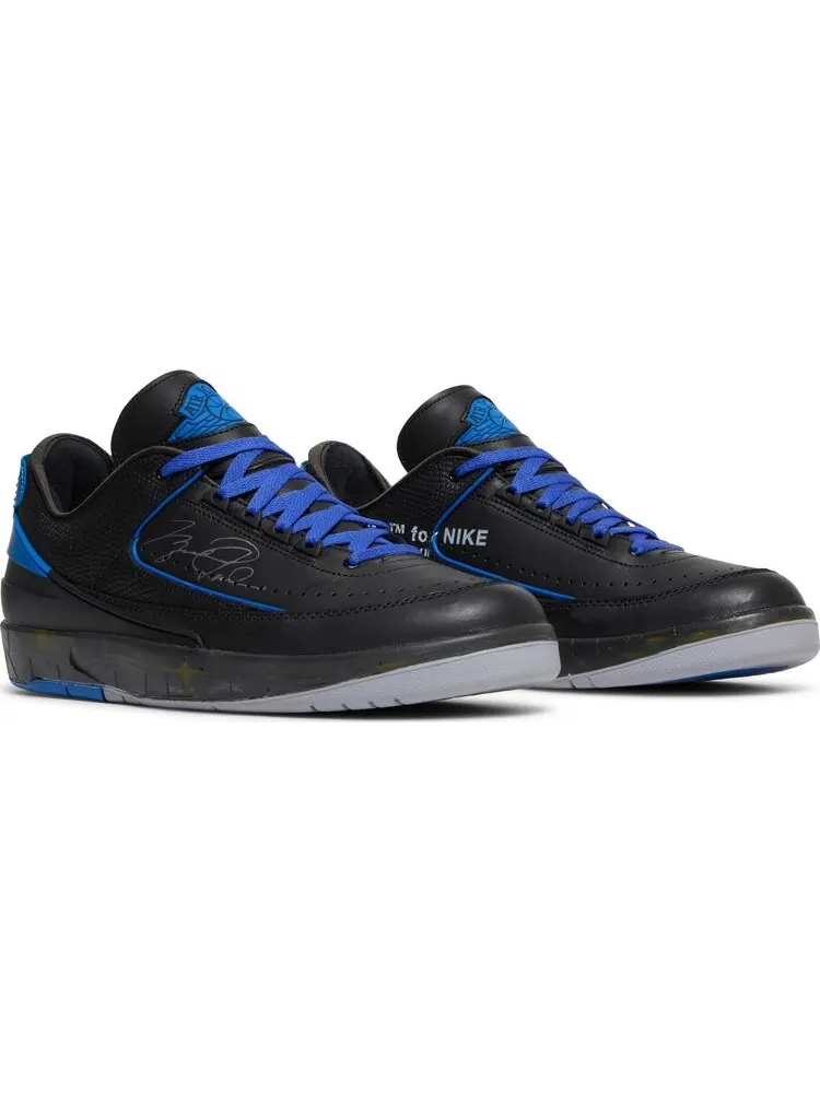 Кроссовки Off-White x Air Jordan 2 Retro Low SP Black Varsity Royal — изображение 8 из 11, черный