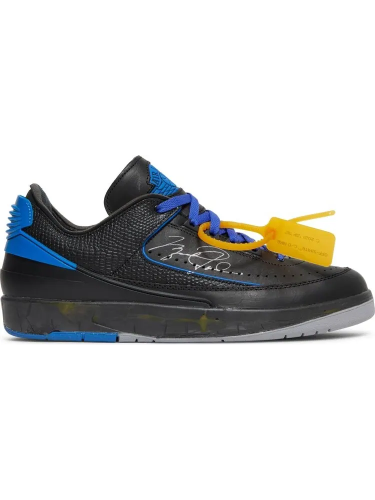Кроссовки Off-White x Air Jordan 2 Retro Low SP Black Varsity Royal — изображение 9 из 11, черный