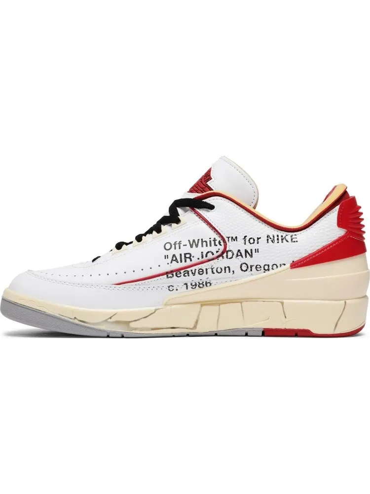 Кроссовки Off-White x Air Jordan 2 Retro Low SP White Varsity Red — изображение 3 из 9, белый