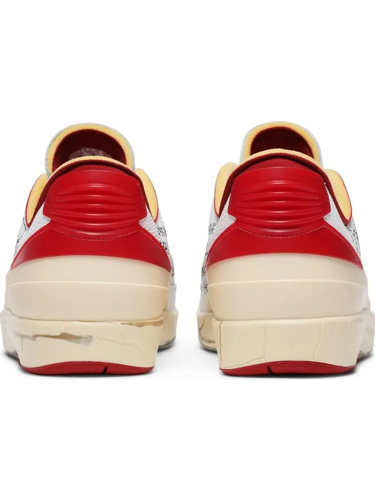 Кроссовки Off-White x Air Jordan 2 Retro Low SP White Varsity Red — изображение 6 из 9, белый