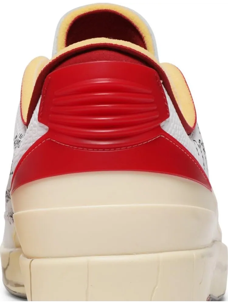 Кроссовки Off-White x Air Jordan 2 Retro Low SP White Varsity Red — изображение 7 из 9, белый