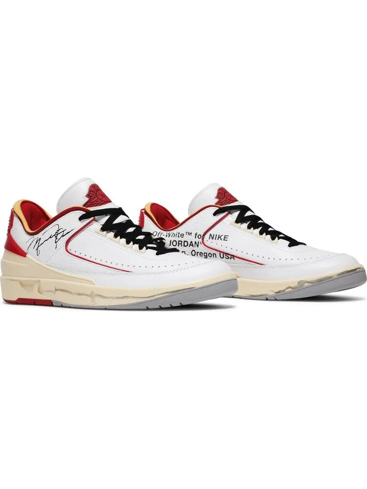 Кроссовки Off-White x Air Jordan 2 Retro Low SP White Varsity Red — изображение 8 из 9, белый